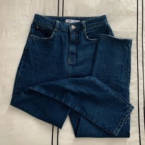 Zara Dark Wash Mom fit Jeans